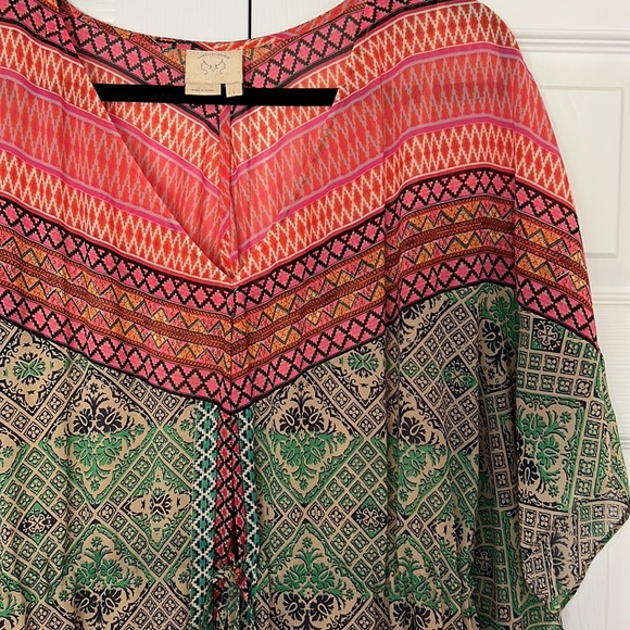 ANTHRO Vanessa Virginia Printed Maxi Caftan - Picture 2 of 5